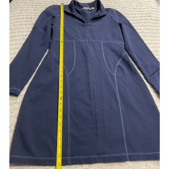 Athleta Cassidy Ponte Knit Dress Long Sleeve Stretch Womens Sz Small Blue 868990 - Picture 2 of 13